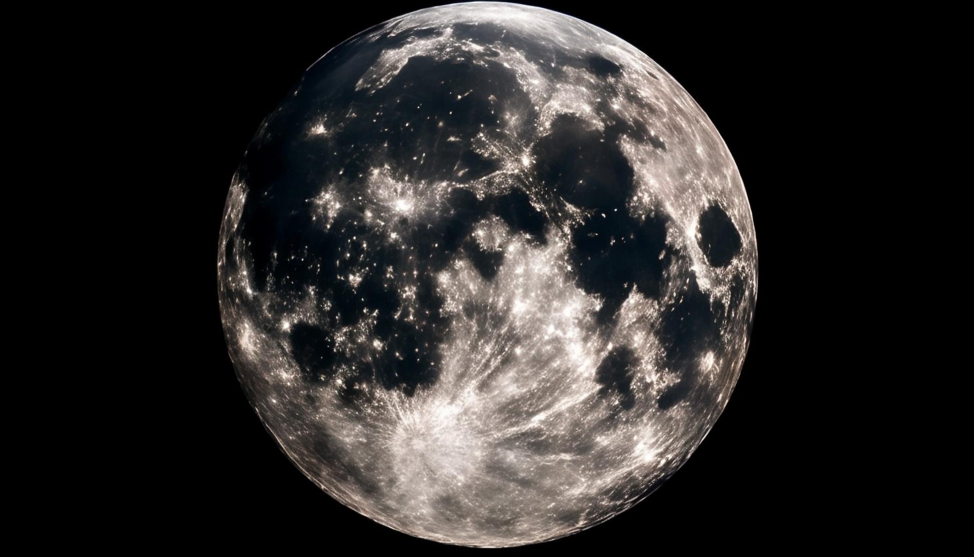 Bright realistic Moon