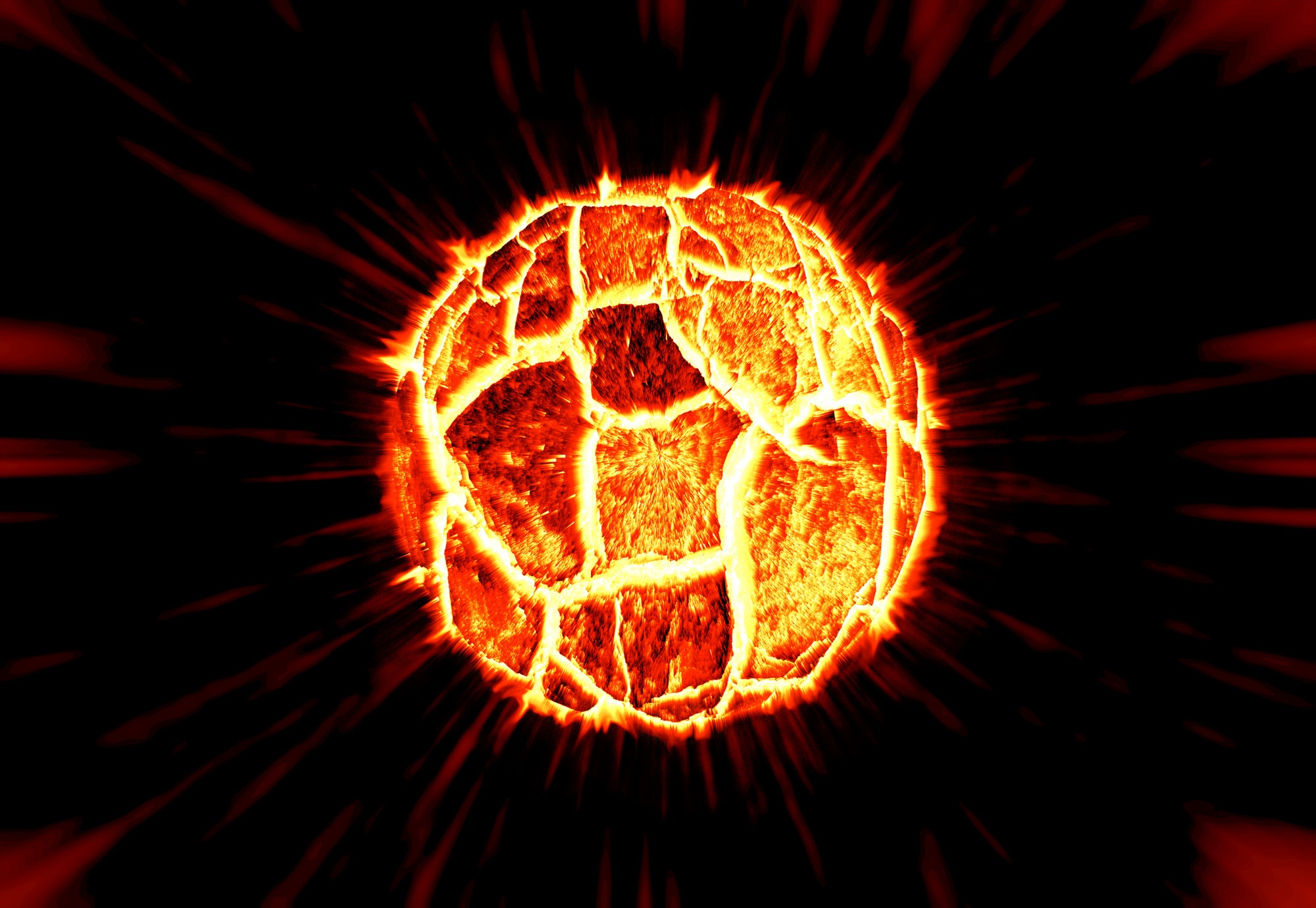 Bright star with cracked surface