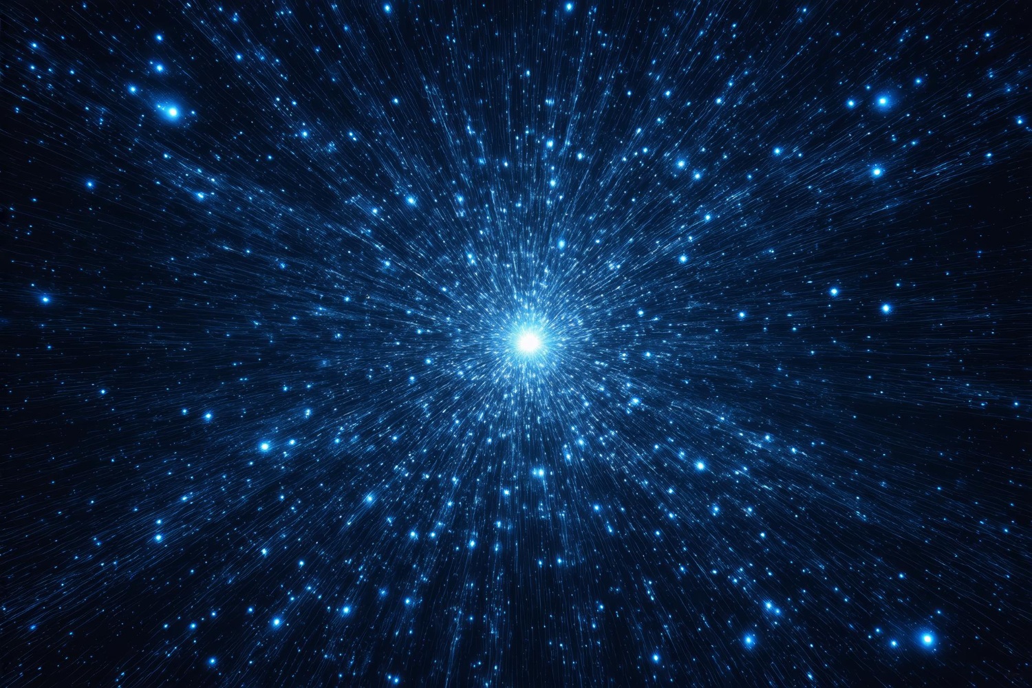 Bright white star in the night sky