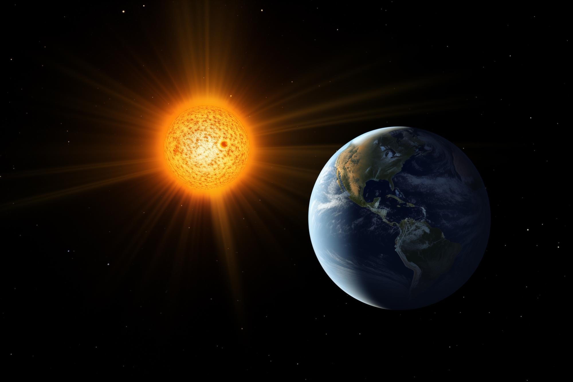 The Sun close to the Earth