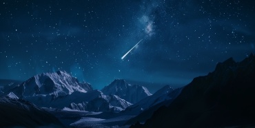 view of shooting star and the night sky