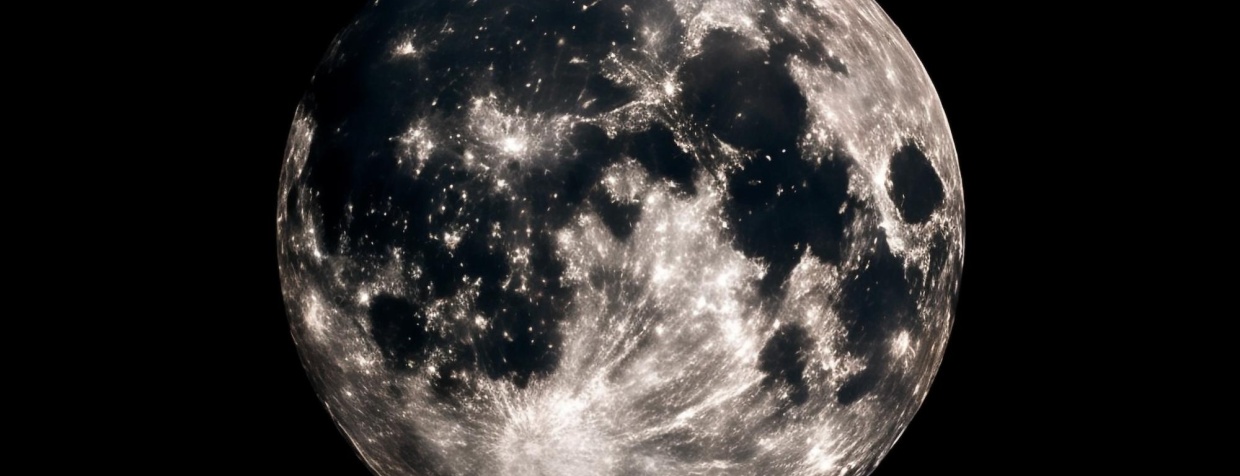 Bright realistic Moon