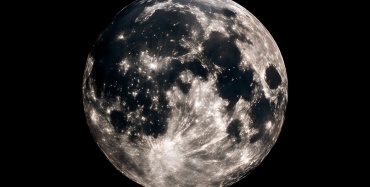 Bright realistic Moon