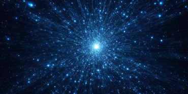 Bright white star in the night sky