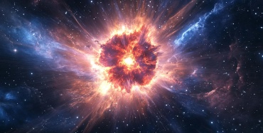 Colorful supernova explosion