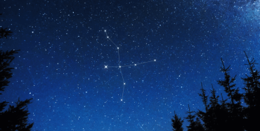 Cygnus constellation in the night sky