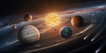 Los ocho planetas del sistema solar orbitan alrededor del Sol.