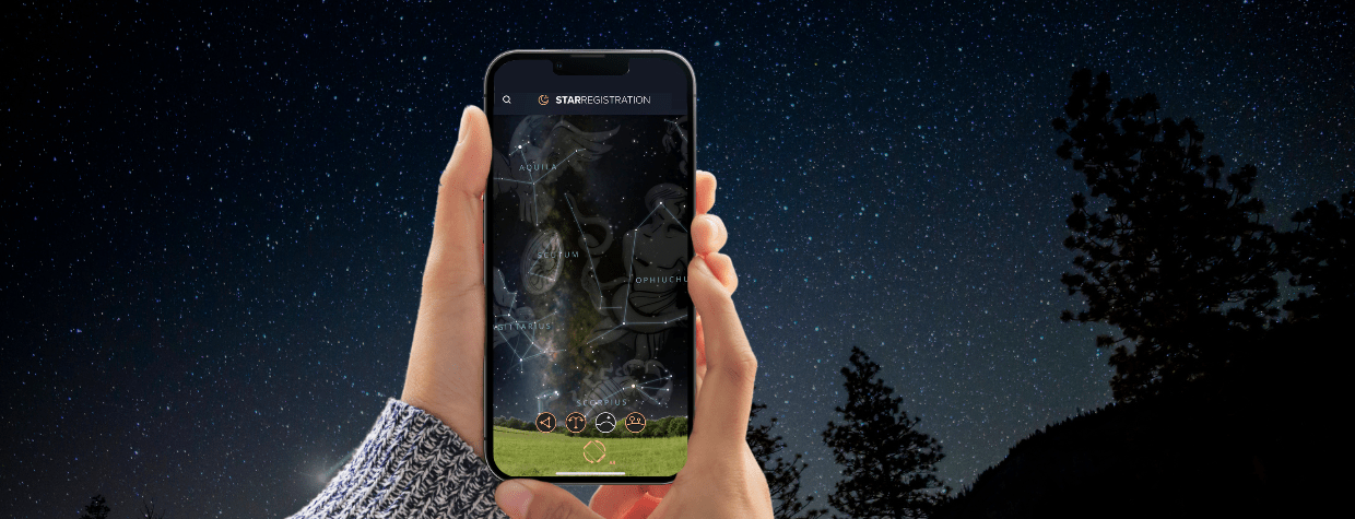 phone with star finder app