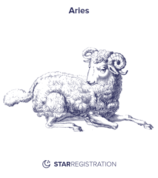 Adaption of a painting of Aries Constellation from Uranographia celestial atlas by Johannes Hevelius.