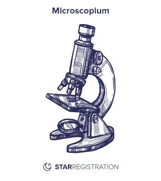 Starregistration.net adaption of a painting of Microscopium Constellation from Uranographia celestial atlas by Johannes Hevelius.