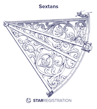 Starregistration.net adaption of a painting of Telescopium Constellation from Uranographia celestial atlas by Johannes Hevelius.