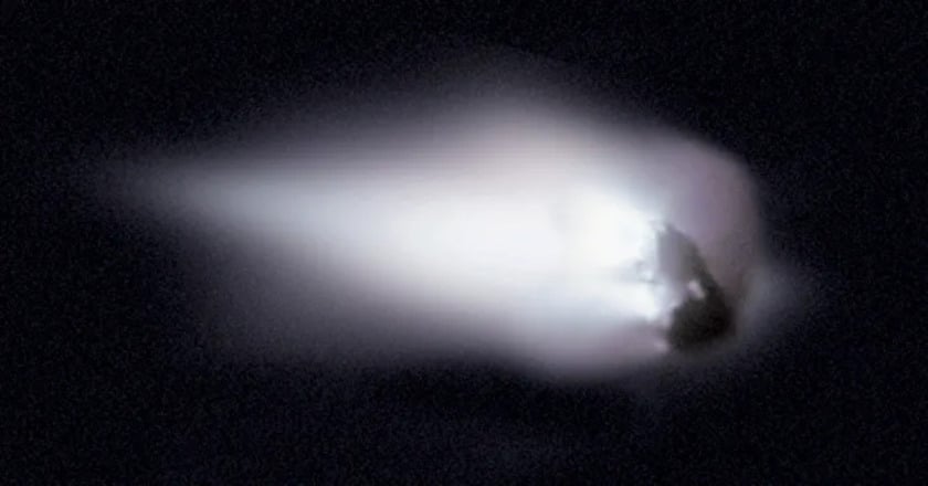 A closeup picture of Halley's Comet taken by NASA