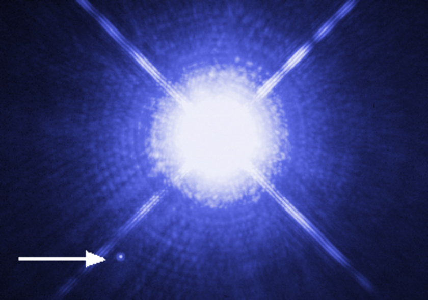 A telescope picture of star Sirius