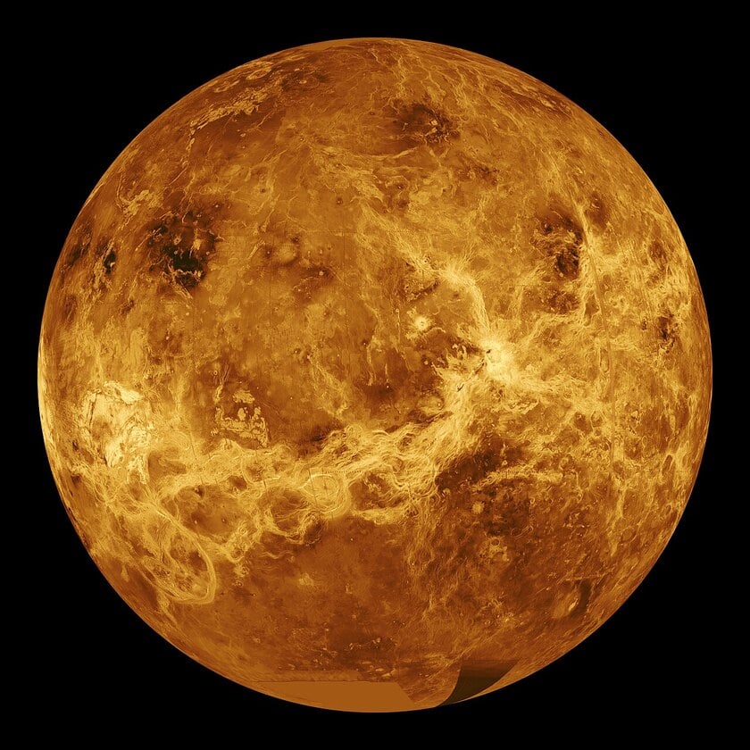 A telescope picture of Venus