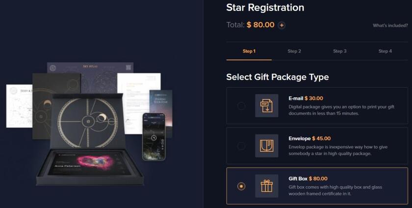 star registration package type