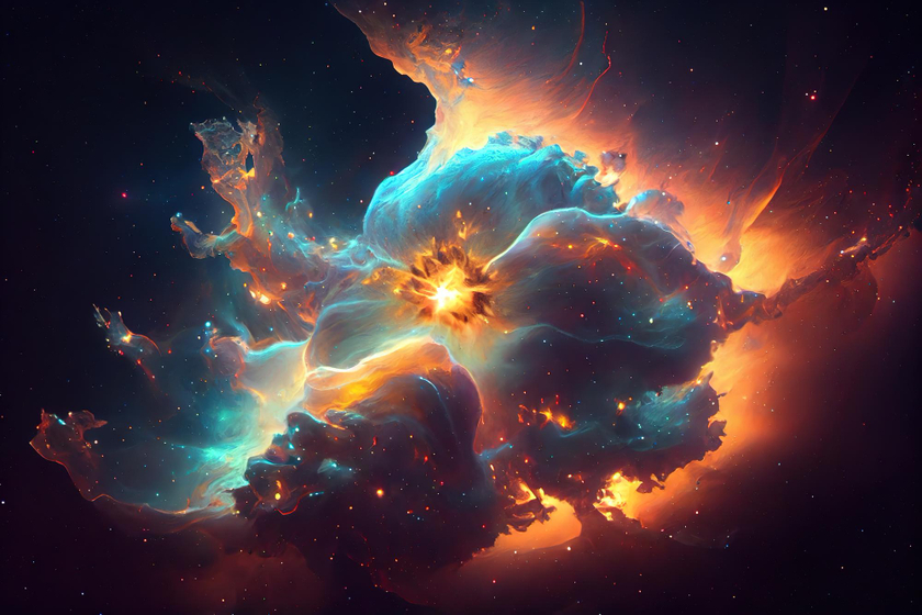 A really detailed and colorful artwork of the nebula